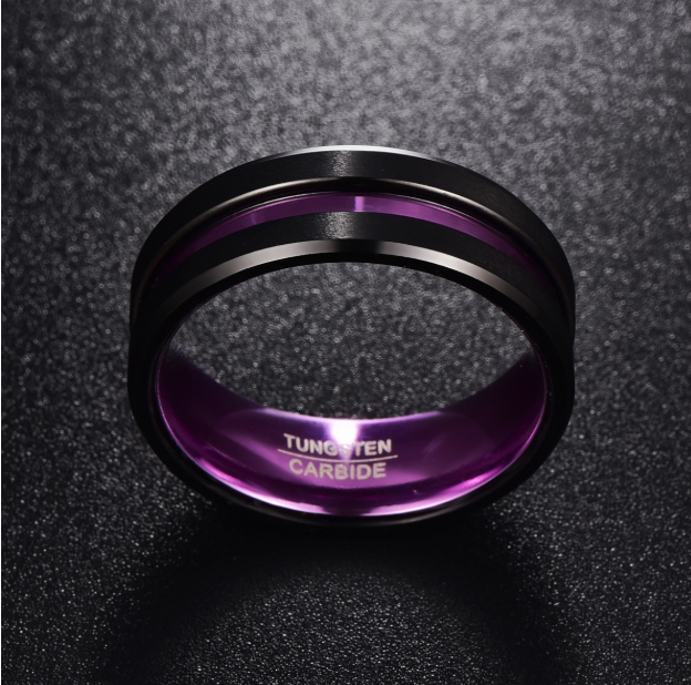 Purple party ring Groove ring - kmtell.com