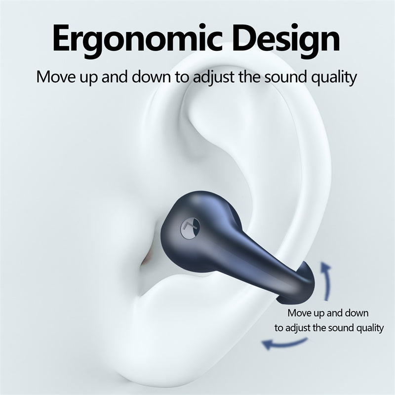 Bone Conduction Headphones TWS Earbuds Ear Clip Bluetooth 5.3 Touch Wireless Earphone In-Ear Bass HIFI Sports Headset - kmtell.com