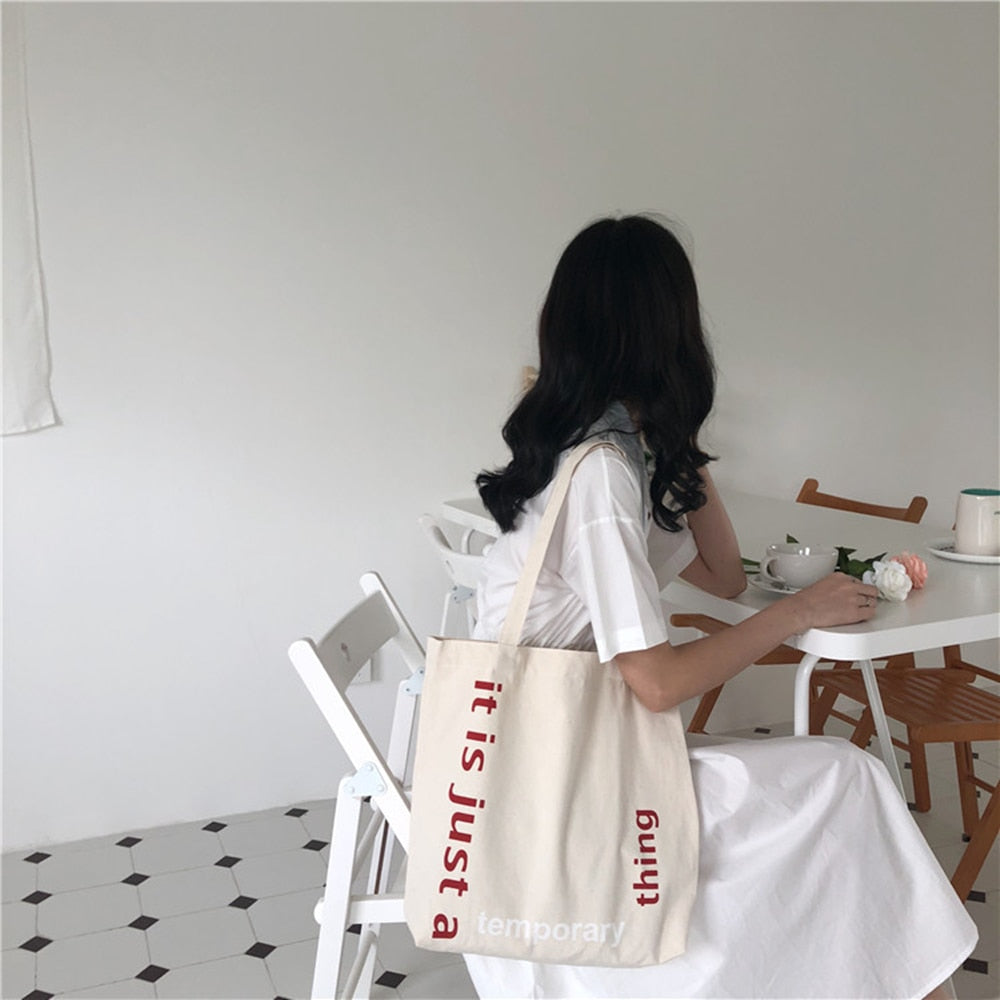Women Canvas Shoulder Bag Alice In Wonderland Shopping Bags Students Book Bag Cotton Cloth Handbags Tote Bags for Girls Bolsos - kmtell.com