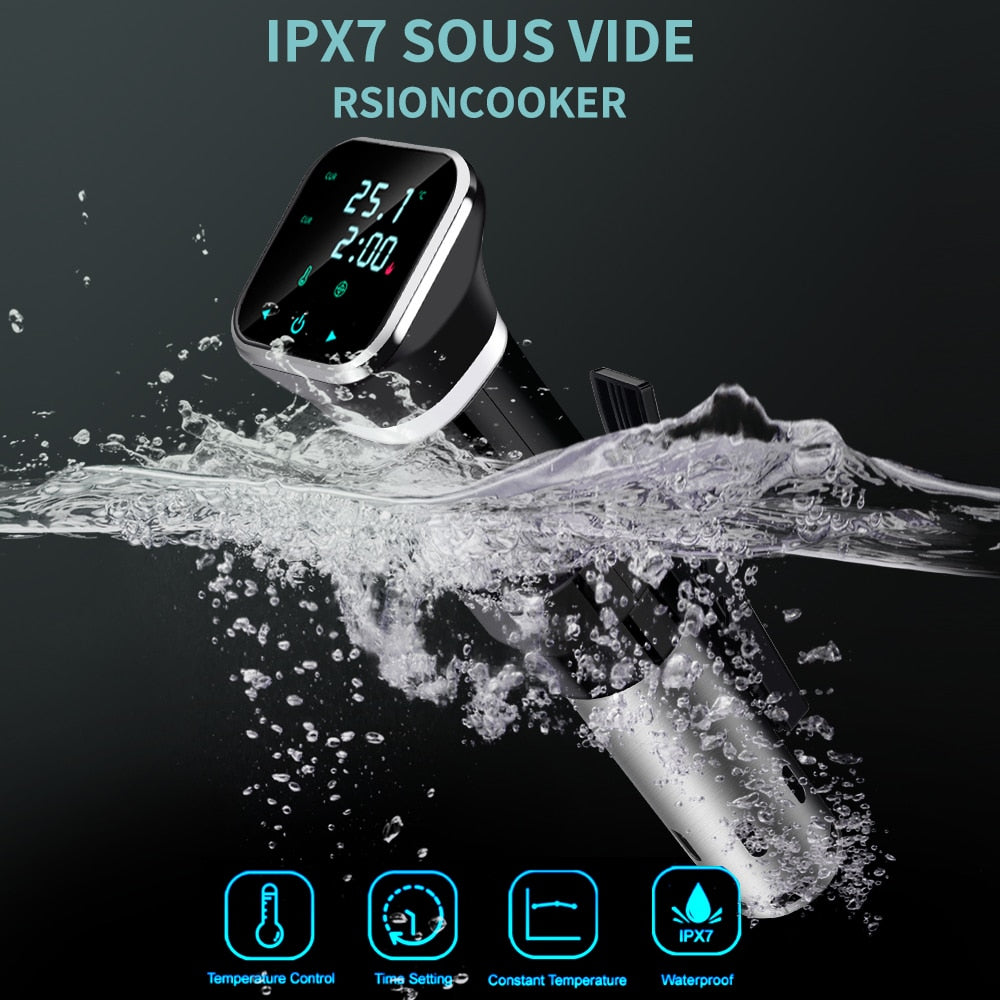 saengQ Sous Vide Cooker Cooking IPX7 Waterproof LCD Touch Immersion Circulator Accurate Water Cooking With LED Digital Display - kmtell.com