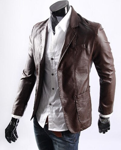 Big Size 2021 New Style  men&#39;s leather jackets slim men&#39;s male outerwear leather clothing Coat Size  M-7XL