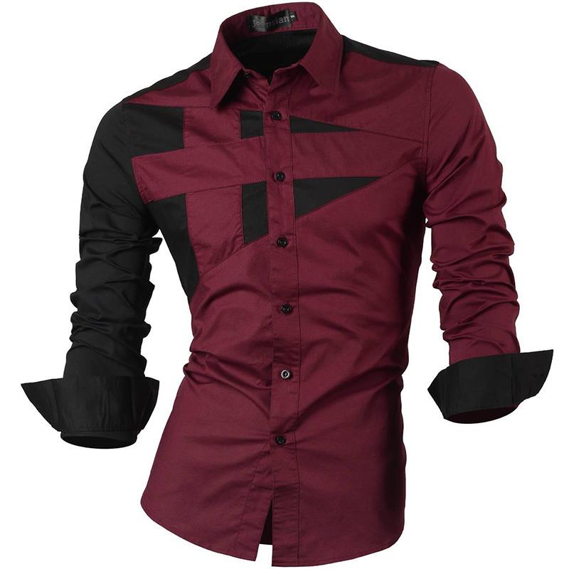 jeansian Spring Autumn Features Shirts Men Casual Jeans Shirt New Arrival Long Sleeve Casual Male Shirts 8615
