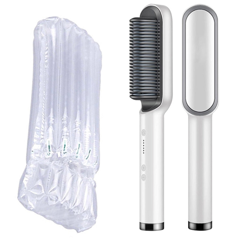Hair Comb Brush Beard Straightener Anti-Scald Hair Straightening Comb Curling Iron Quick Beard Hair Styler For Men