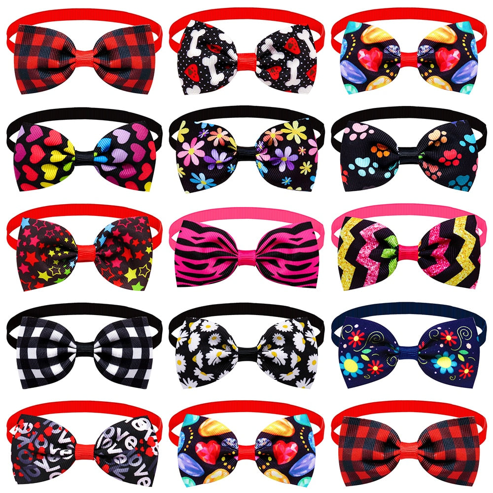 Cute Dog Bowtie Small Dog Bowtie Bulk Dog Accessories Dog Fashion Bow Tie Pet Supplies Pet Bow Tie Collars for Small Dogs