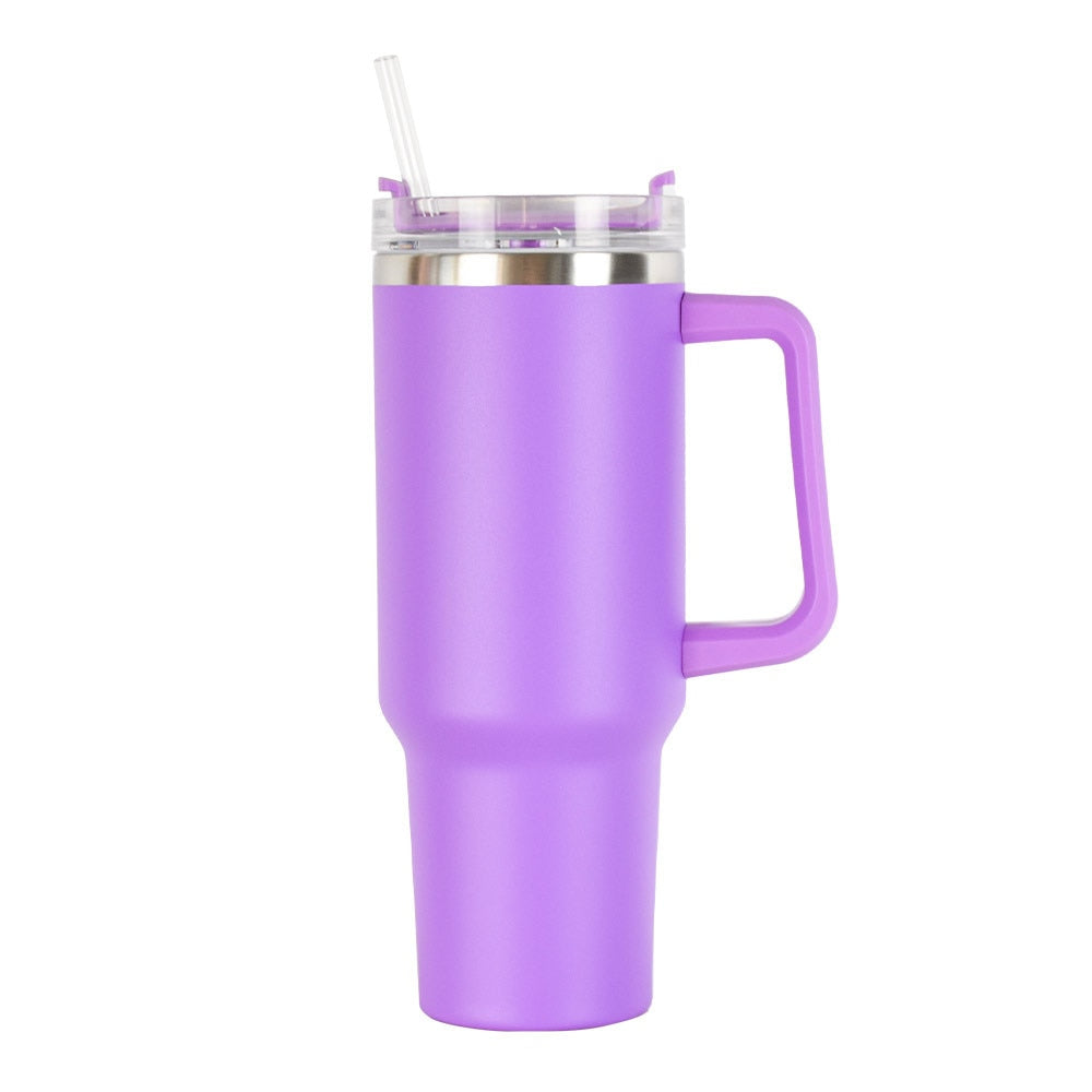 40oz Mug Tumbler With Handle Insulated Tumbler With Lids Straw Stainless Steel Coffee Tumbler Termos Cup for Travel Thermal Mug