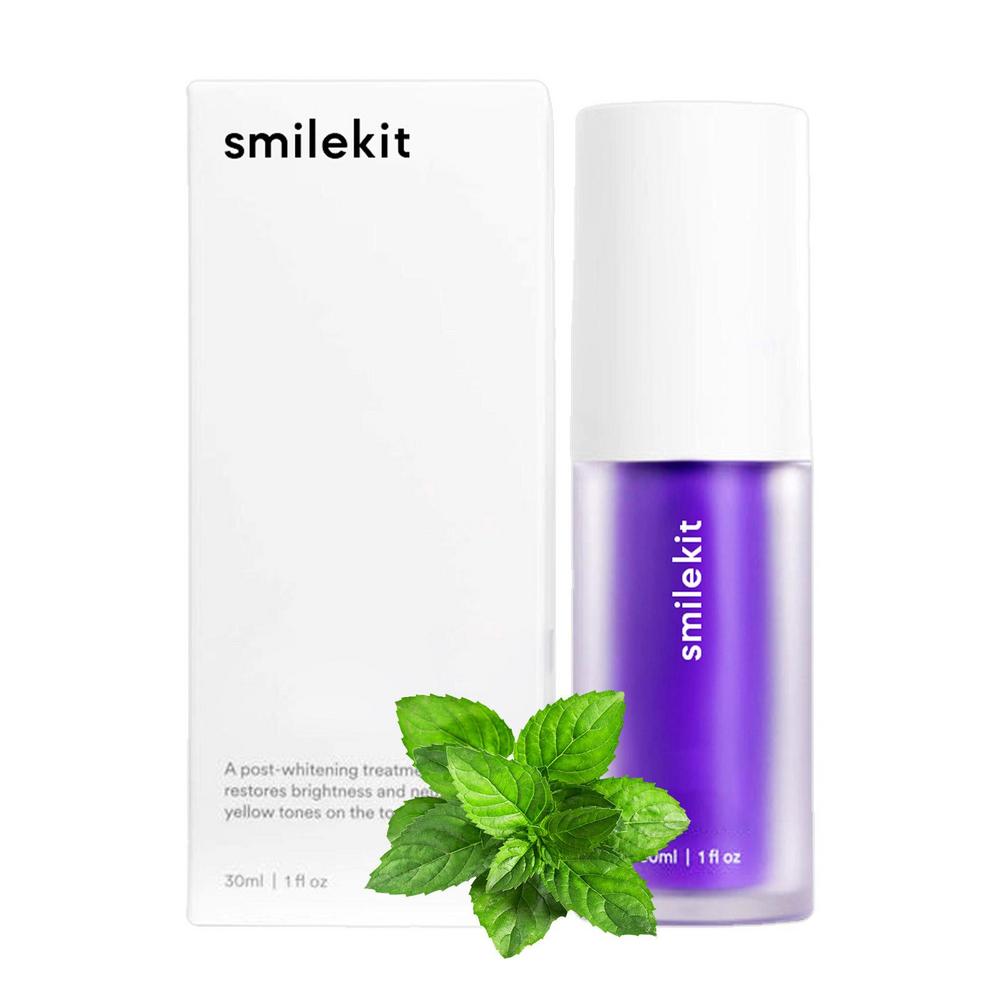 V34 Hismile Purple Toothpaste Tooth White Brightening Toothpaste  Removal Smoke Stain Reduce Yellowing Color Corrector Care 30ml