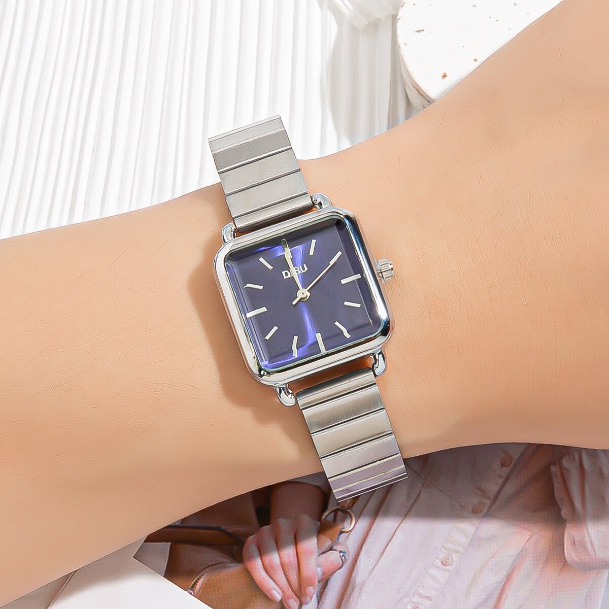 Watch For Women Watches 2022 Best Selling Products Luxury Brand Reloj Mujer New Square Silver Case Luxury Simple Quartz Ladies - kmtell.com