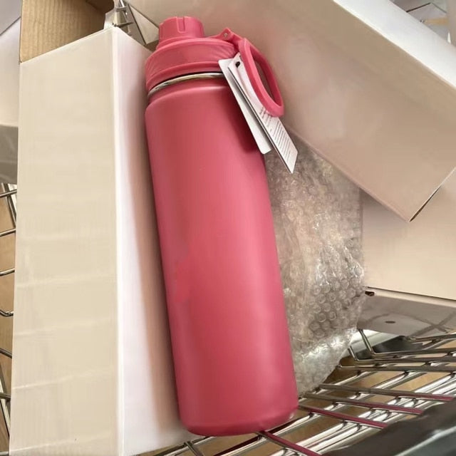 710ml Lulu Insulated Water Cup Sports Bottle Water Bottles Stainless Steel Pure Titanium Vacuum Portable Leakproof Outdoor Cup