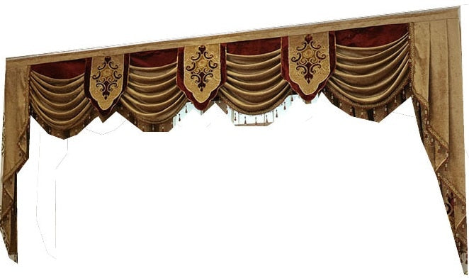 New Curtains for Living Room European Style Villa Blinds Drapes Embroidery Window Door Curtains for Dining Room Bedroom Valance - kmtell.com