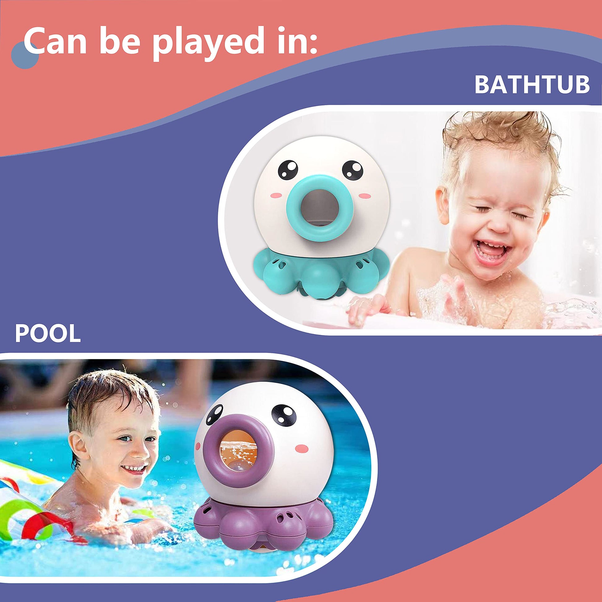 Octopus Fountain Bath Toy Water Jet Rotating Shower Bathroom Toy Summer Water Toys Sprinkler Beach Toys Kids Water Toys - kmtell.com