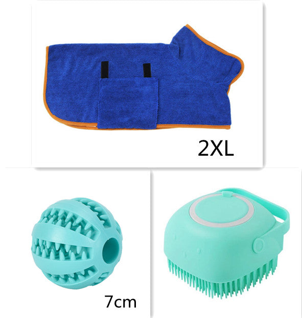 Silicone Dog Bath Massage Gloves Brush Pet Cat Bathroom Cleaning Tool Comb Brush For Dog Can Pour Shampoo Dog Grooming Supplies - kmtell.com