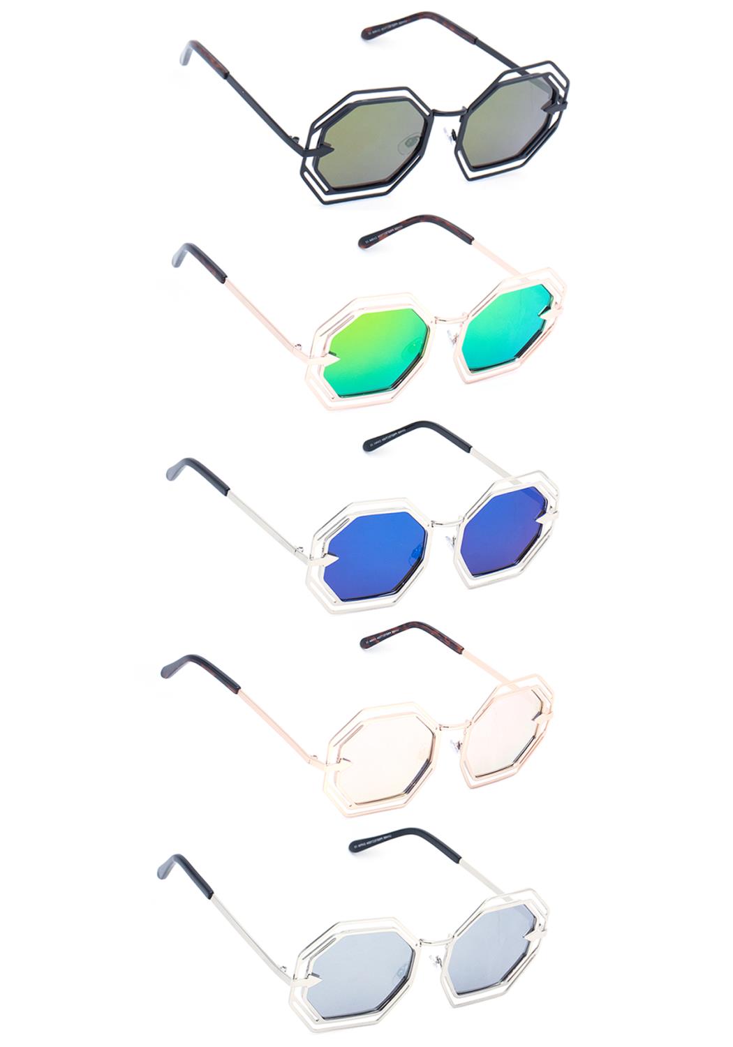 Fashion Modern Design Octagon Shape Sunglasses - kmtell.com