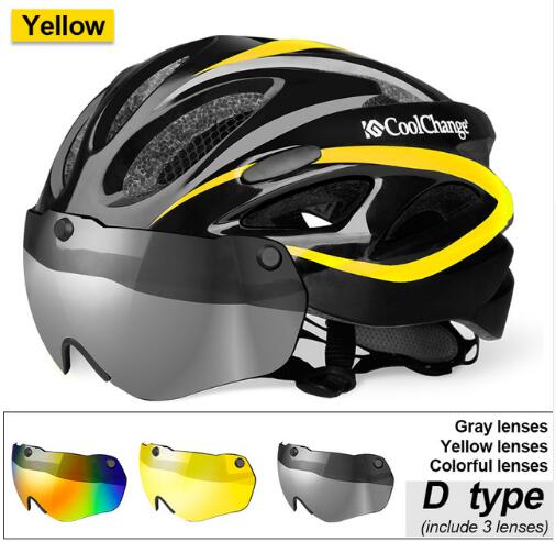 CoolChange Bicycle Helmet EPS Insect Net Road MTB Bike wind resistant
 Lenses Integrally-molded Cycling Casco Ciclismo - KMTELL