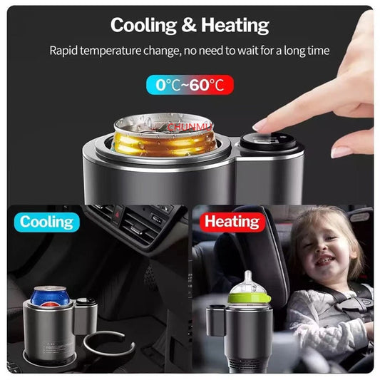 Upgraded Car Heating Cooling Cup 2-in-1 Car Office Home Driving Cup Warmer Cooler Smart Mug Holder Tumbler Car Accessories