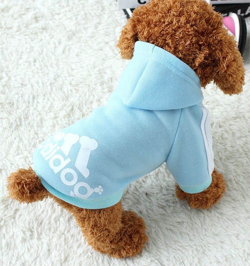 XS-9XL Adidog Pet Dog Clothes for Small Medium Big Large Dogs Cotton Hooded Sweatshirt Hot Selling Warm Two-Legged Pets Jacket - KMTELL