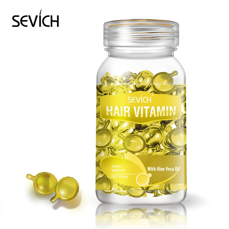 Sevich Smooth Silky Hair Vitamin Capsule Keratin Complex Oil Hair Care Repair Damaged Hair Serum Anti-Loss Moroccan Hair Oil - KMTELL