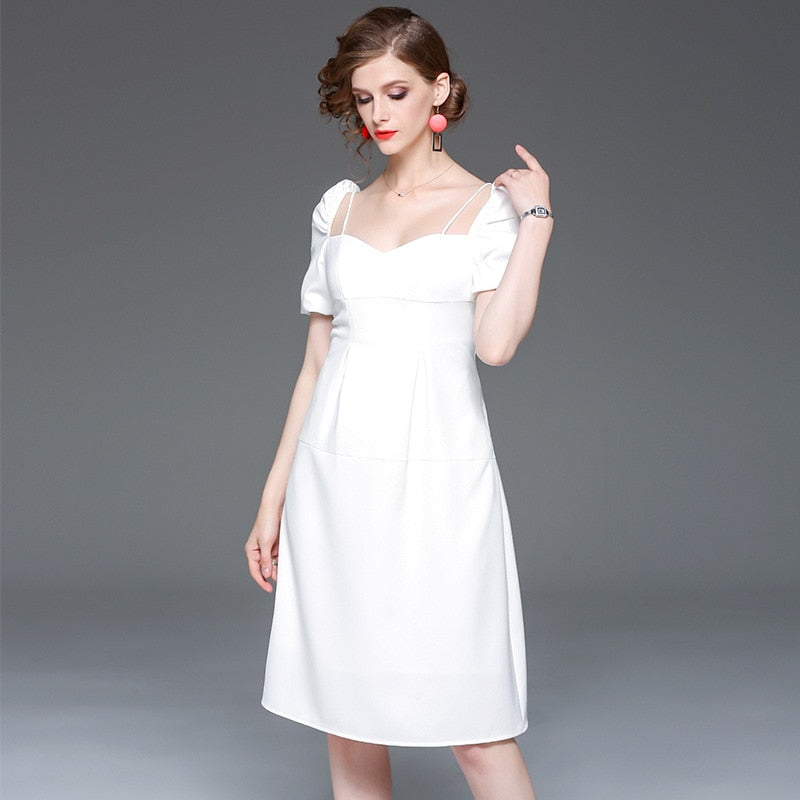 Women&#39;s clothing spring and summer 2020 new European and American fashion sexy solid color dress - kmtell.com