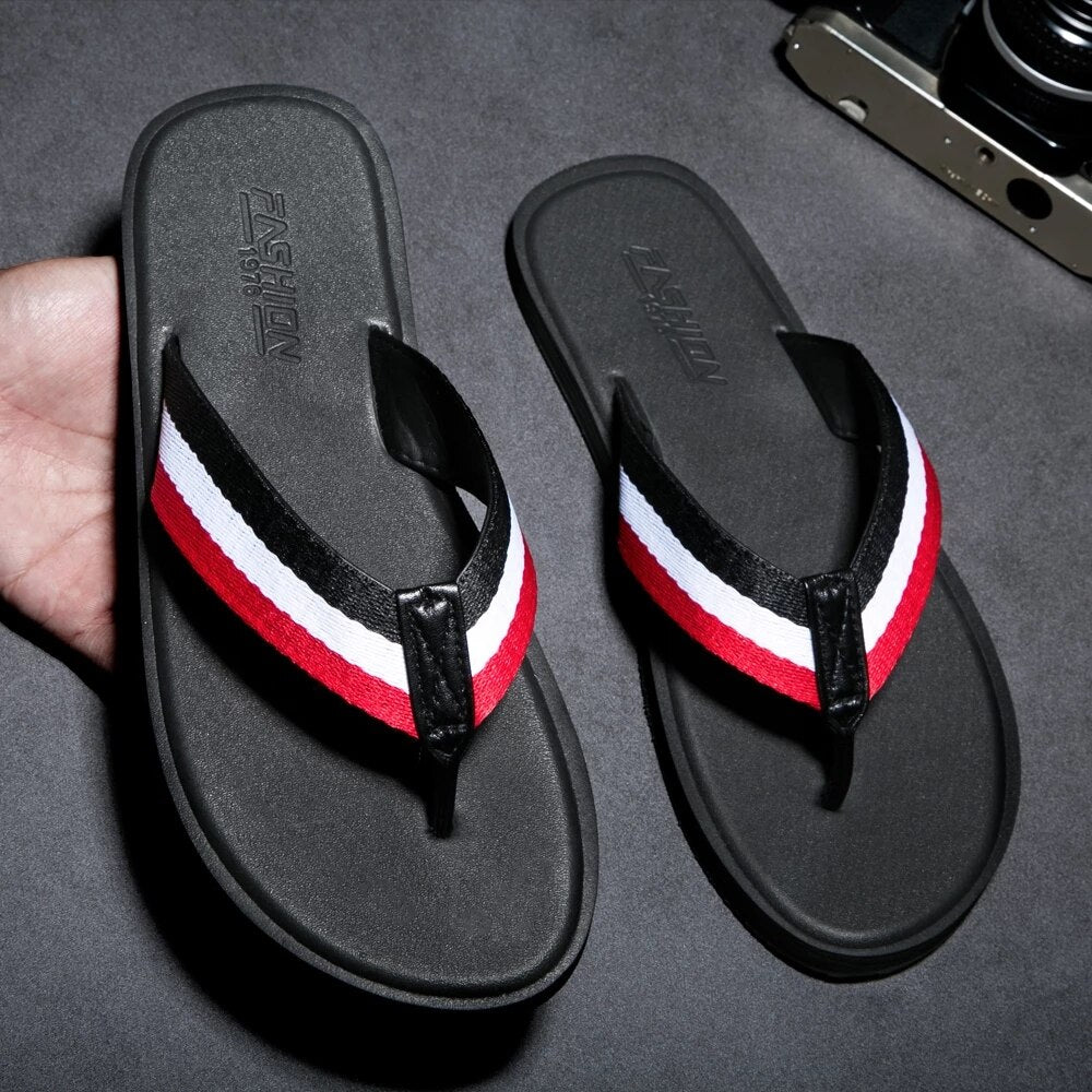 Desai Male Slippers Fashion Flip Flops Home Shoes Summer Beach Mens Slippers Indoor Or Outdoor Sports Homme Slides Shoes Men - kmtell.com