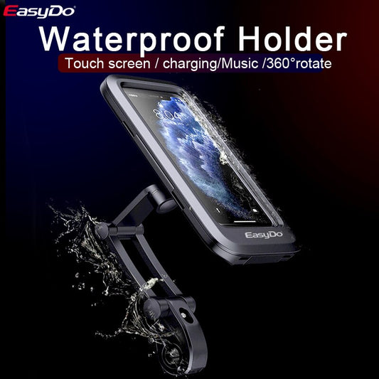 EasyDo Waterproof Bike Mobile Phone Holder Adjustable Bicycle Phone Amount Magnetic Phone Stand Motorcycle Cycling Accessor