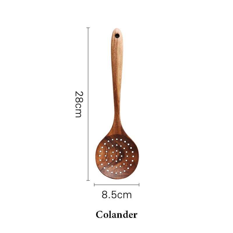 1PC wooden spatula spoons for cooking cookware set  non stick wood kitchen accessories tools cooking wooden utensils set - kmtell.com