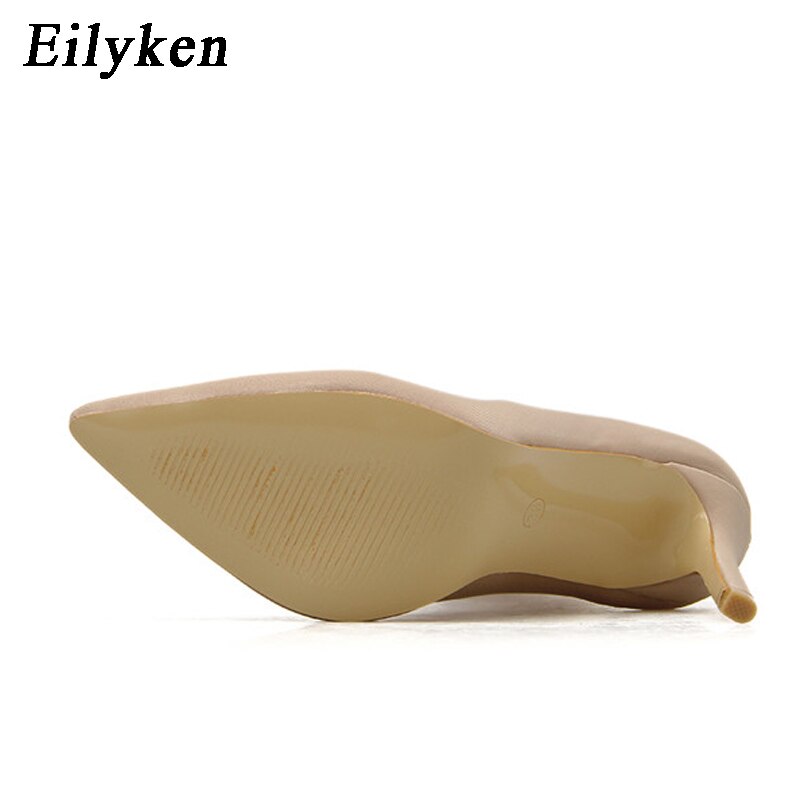 Eilyken 2023 New Spring Autumn Socks Women Boots Fashion Stretch Cloth Ankle Botte Pointed Toe Zapatillas Mujer Shoes - kmtell.com