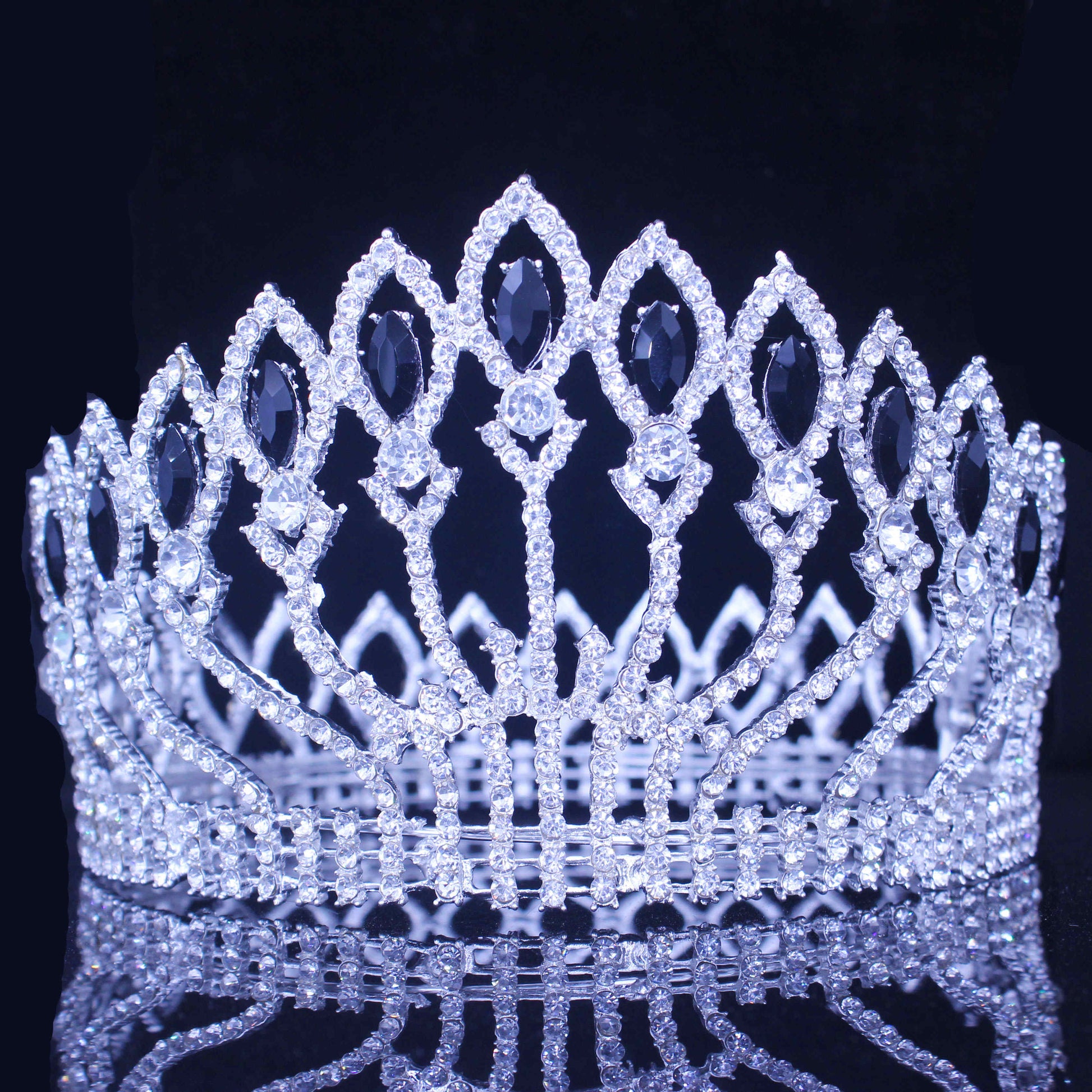 Crystal Queen Wedding Tiara Crown Bridal Pageant Hair Ornaments Baroque Diadem Headpiece Women Bride Head Jewelry Accessories - kmtell.com