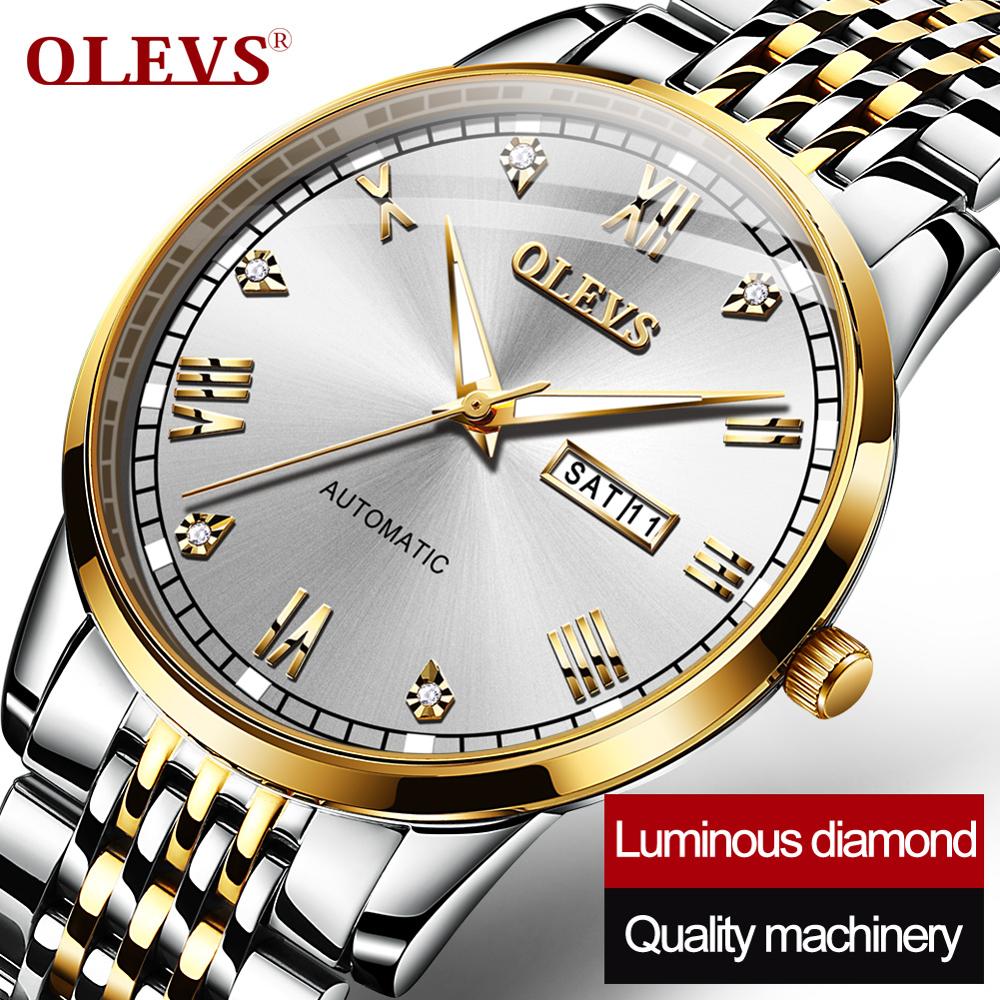 OLEVS New Watch for Men Original Switzerland Wristwatch Business Waterproof Automatic Mechanical Watches Men Luxury Brand Watch - kmtell.com