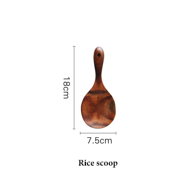 1PC wooden spatula spoons for cooking cookware set  non stick wood kitchen accessories tools cooking wooden utensils set - kmtell.com