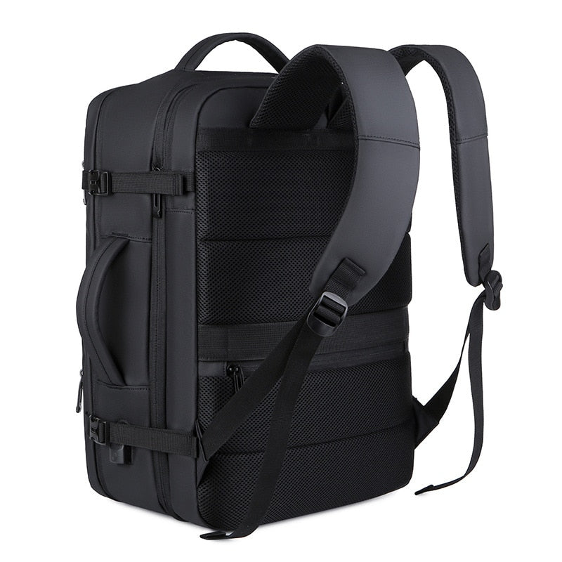 CROSSTEN 40L Large Capacity Expandable Backpacks USB Charging 17 inch Laptop Bags Waterproof Multifunctional Business Travel Bag - kmtell.com
