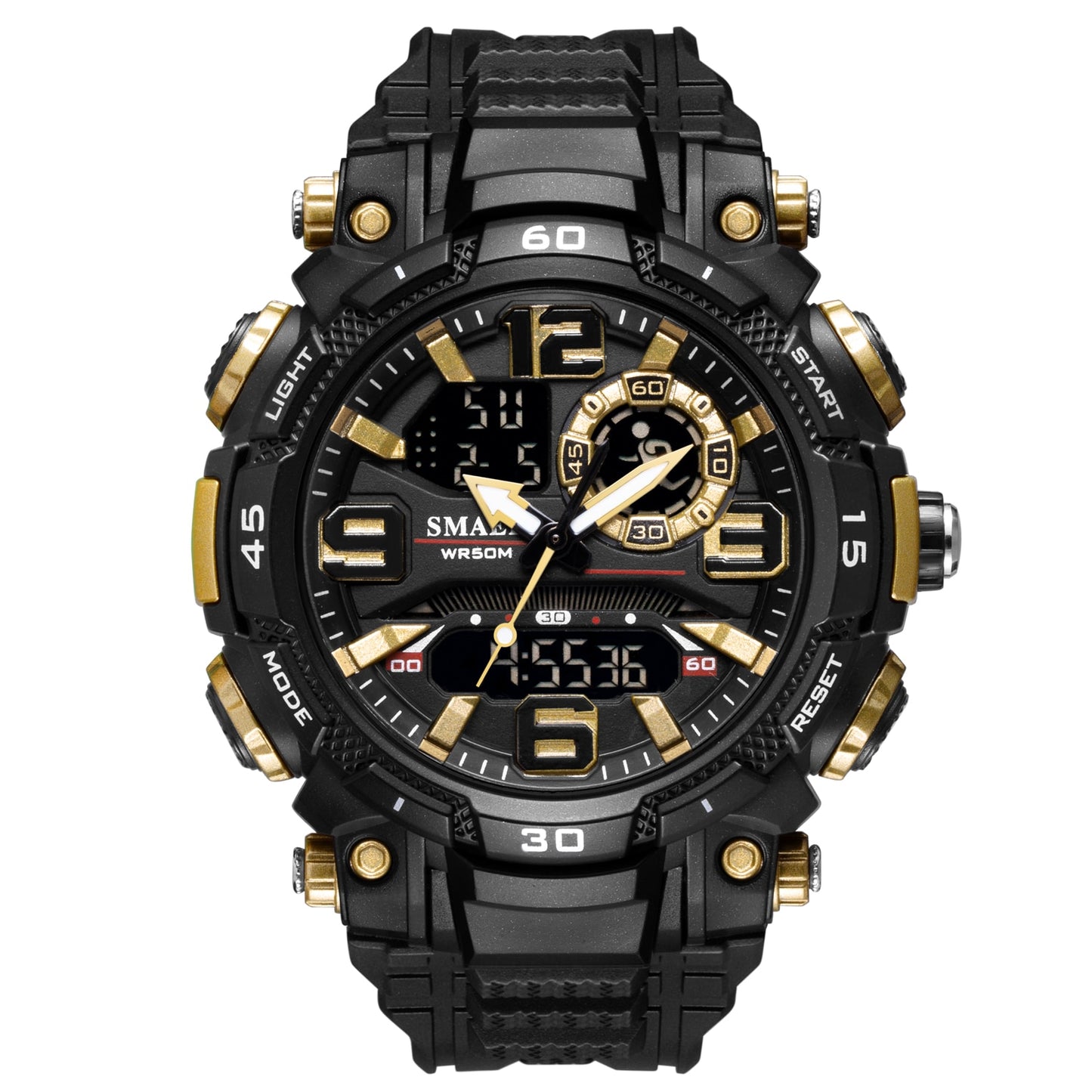 SMAEL Top Luxury Watches Men Dual Display Watch Waterproof Men&#39;s Sport Wristwatch Mens Military Army Clock Male Stopwatch 1921 - kmtell.com