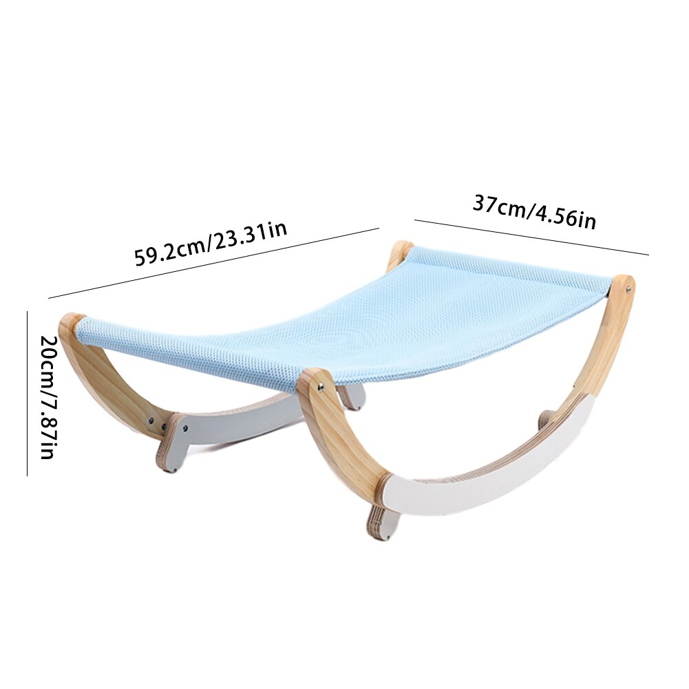 Comfortable Sunny Cat Hammock Removable Bed Lounger Solid Wood Durable Strong Wood Frame Bed Small Dogs Sofa Mat Pet Cat Bed For - kmtell.com