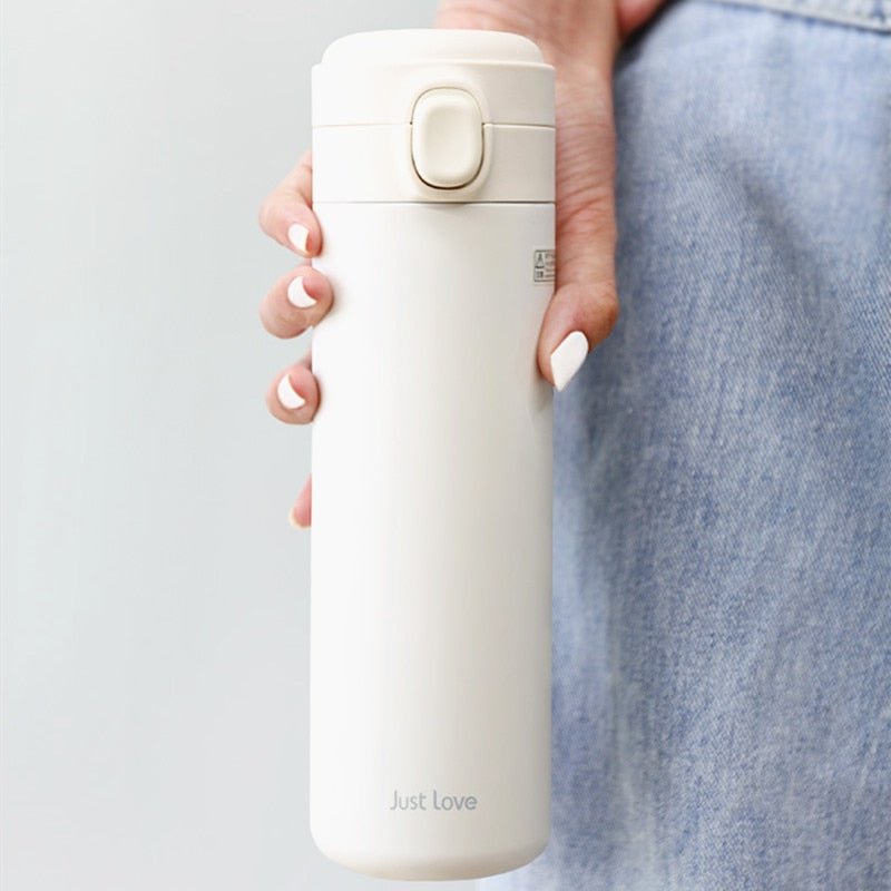 Sport cute water bottle Portable Vacuum travel Mug Drink Bottle Stainless Steel insulated tumbler tea cup Coffee Thermos bottles - kmtell.com