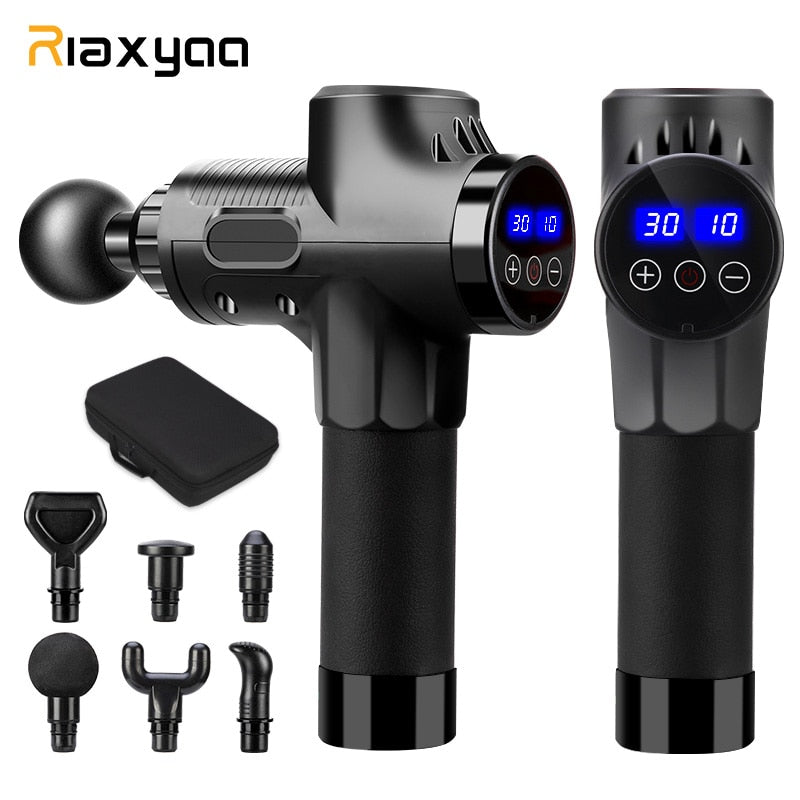High frequency Massage Gun Muscle Relax Body Relaxation Electric Massager with Portable Bag Therapy Gun for fitness - KMTELL