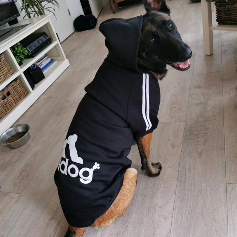 XS-9XL Adidog Pet Dog Clothes for Small Medium Big Large Dogs Cotton Hooded Sweatshirt Hot Selling Warm Two-Legged Pets Jacket - KMTELL