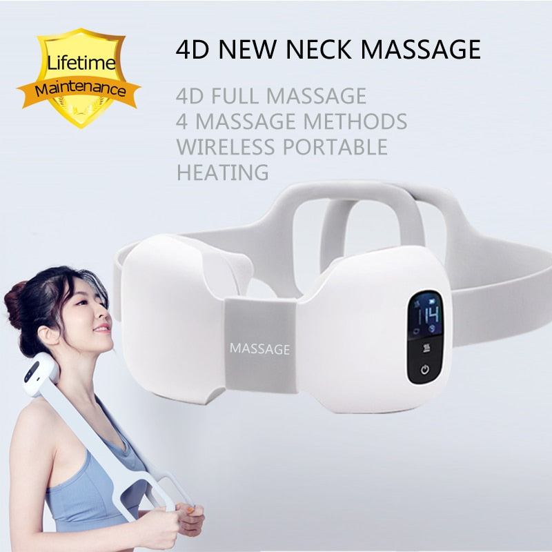 4D Smart Electric Neck Shoulder Waist Full Body Massager Heating Wireless and Portable - kmtell.com