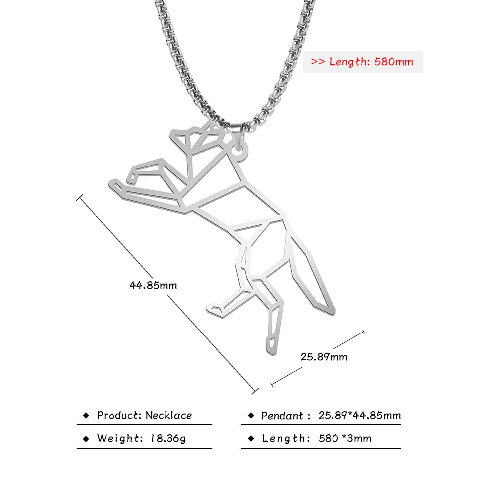 Skyrim Bear Wolf Tiger Leopard Dog Lion Animal Pendant Necklace Stainless Steel Statement Box Chain Male Men Necklaces Jewelry - kmtell.com