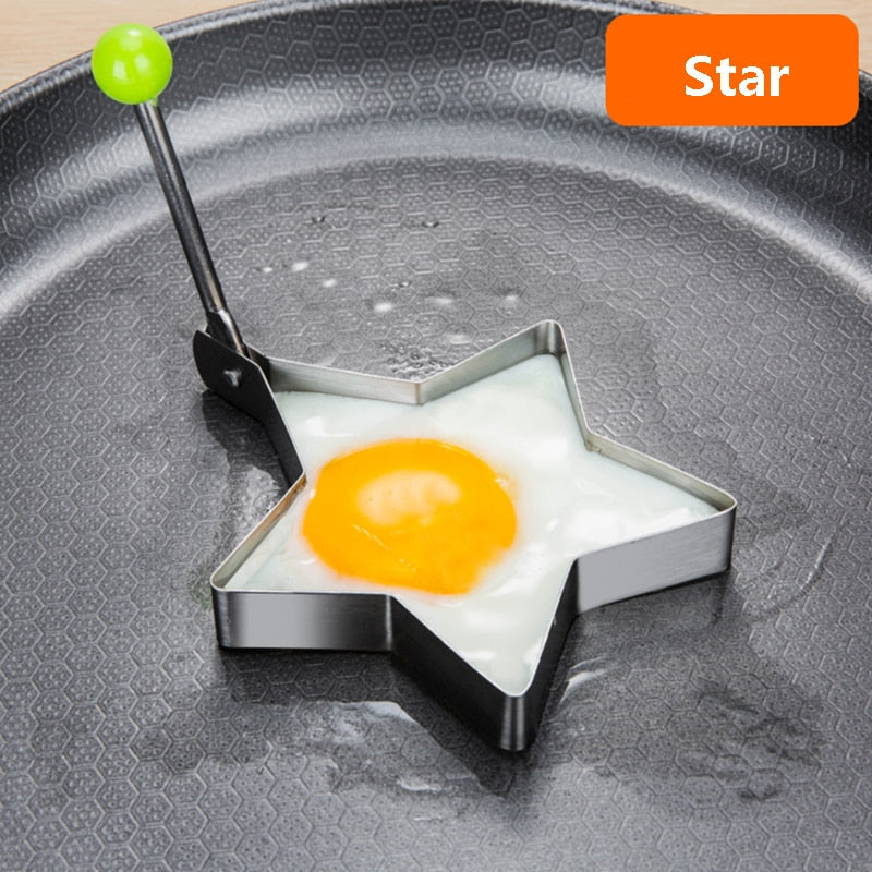 Stainless Steel 5Style Fried Egg Pancake Shaper Omelette Mold Mould Frying Egg Cooking Tools Kitchen Accessories Gadget Rings - kmtell.com