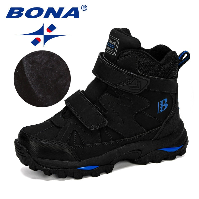 BONA New Popular Style Winter Children&#39;s Snow Boots Boys Girls Fashion Waterproof Warm Shoes Kids Thick Mid Non-Slip Boots - kmtell.com