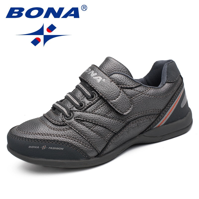 BONA New Classics Style Children Casual Shoes Hook &amp; Loop Boys Shoes Outdoor Walking Jooging Sneakers Comfortable Free Shipping - kmtell.com