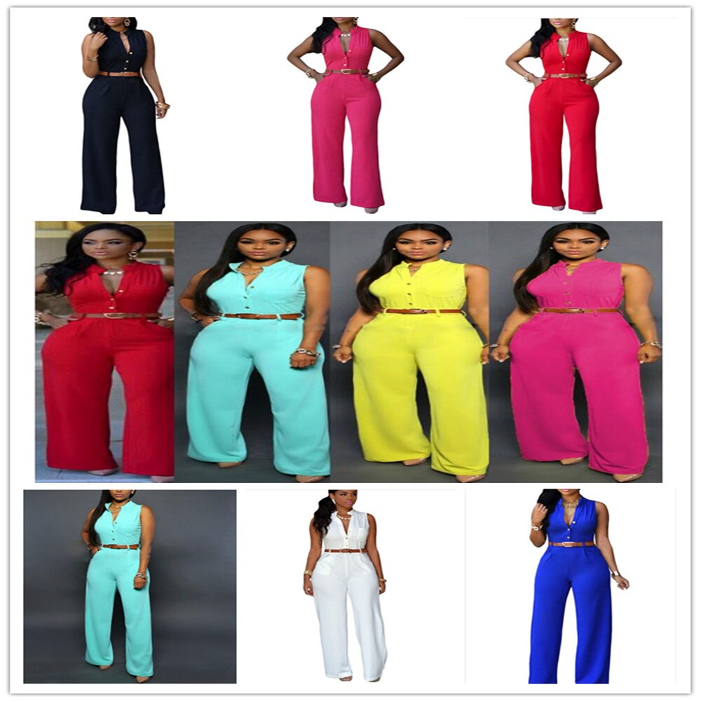 S-2XL PlusSolid Casual Sexy Sleeveness Jumpsuits 2022 New Arrival Women Summer Fashion Slim Elegant Long Rompers Female XXL - kmtell.com