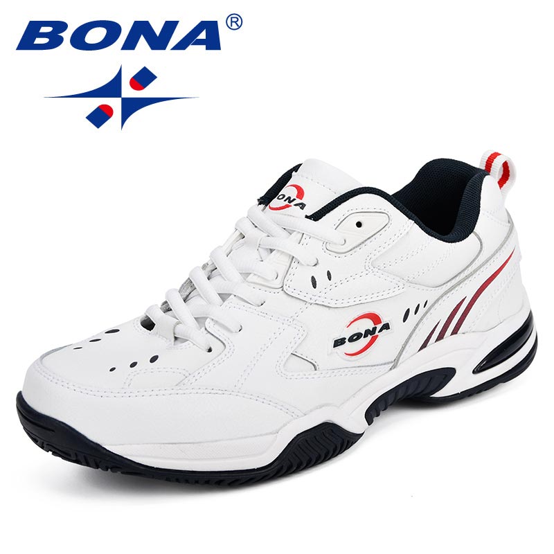 BONA New Designer Men Tennis Shoes Leather Popular Sport Shoes Man Outdoor Trainers Popular Sneakers Shoes Comfortable Footwear - KMTELL