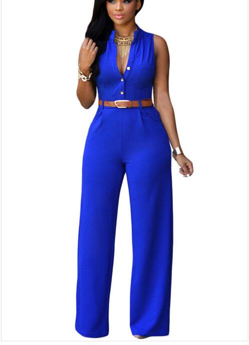 S-2XL PlusSolid Casual Sexy Sleeveness Jumpsuits 2022 New Arrival Women Summer Fashion Slim Elegant Long Rompers Female XXL - kmtell.com