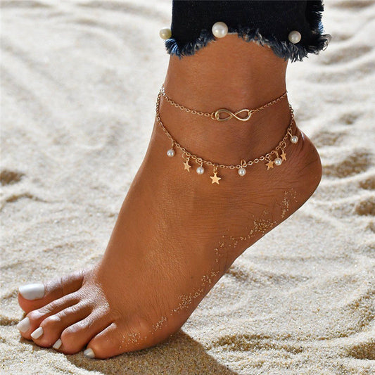 Bohemian Beads Ankle Bracelet for Women Leg Chain Round Tassel Anklet Summer Vintage Foot Jewelry Accessories Enkelbandje - kmtell.com