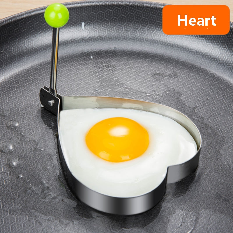 Stainless Steel 5Style Fried Egg Pancake Shaper Omelette Mold Mould Frying Egg Cooking Tools Kitchen Accessories Gadget Rings - kmtell.com