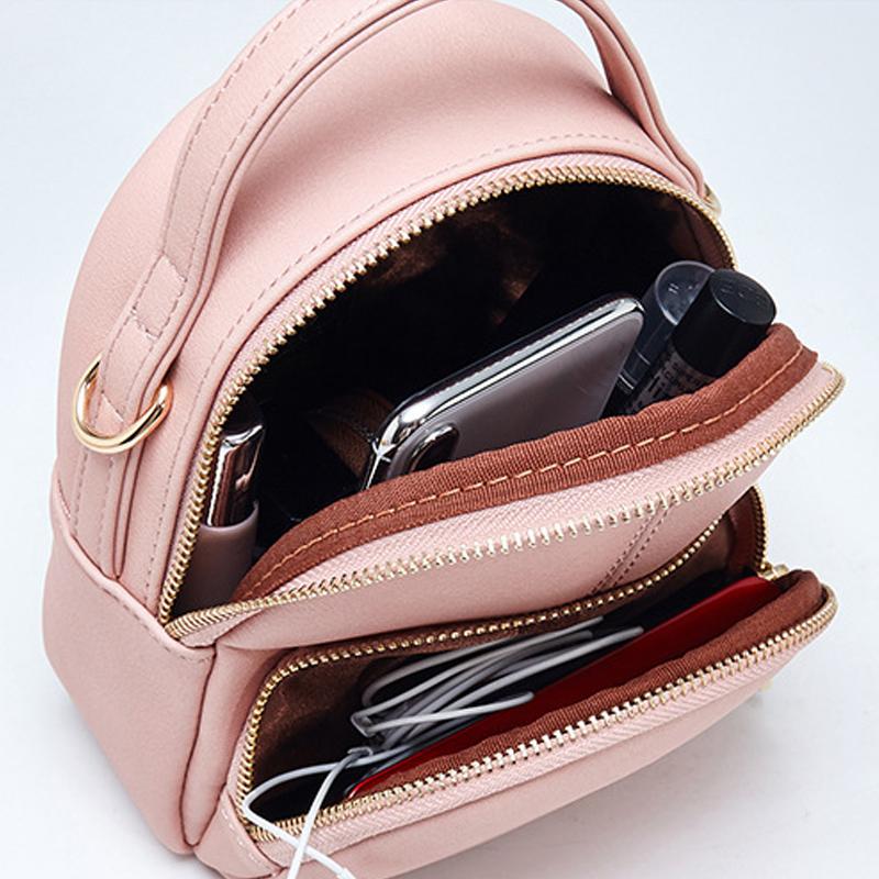 Small Fashion Women Backpack Multifunction Two-use Shoulder Bag Soft Candy Female Bags - kmtell.com