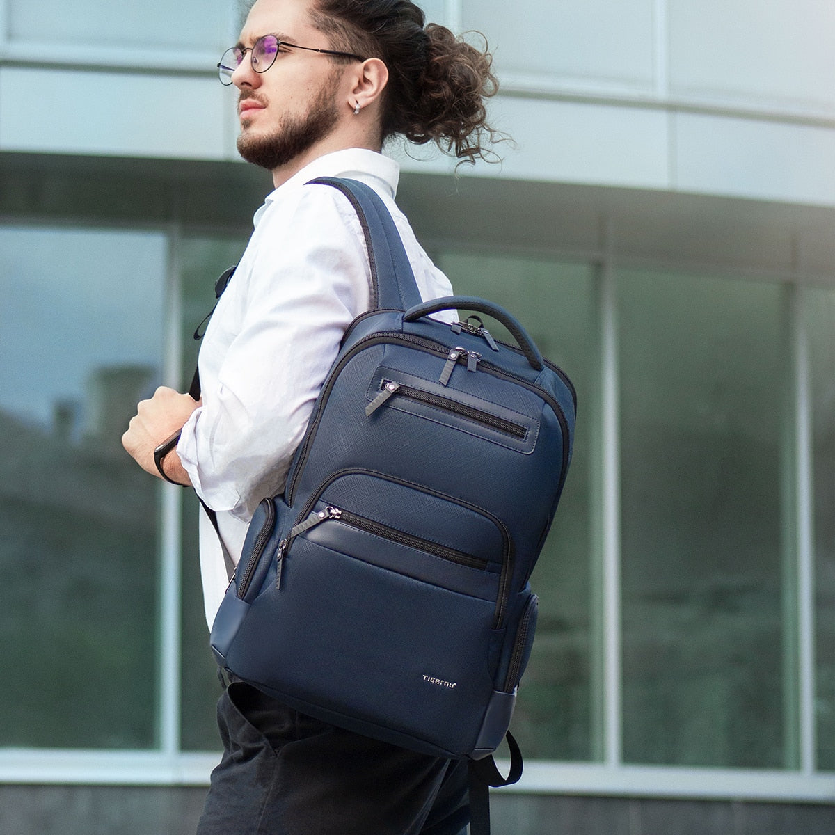 Lifetime Warranty Men Backpack Bag 15.6inch Laptop Backpack Waterproof College Schoolbag Travel Bag Business Bags Connect Series - kmtell.com