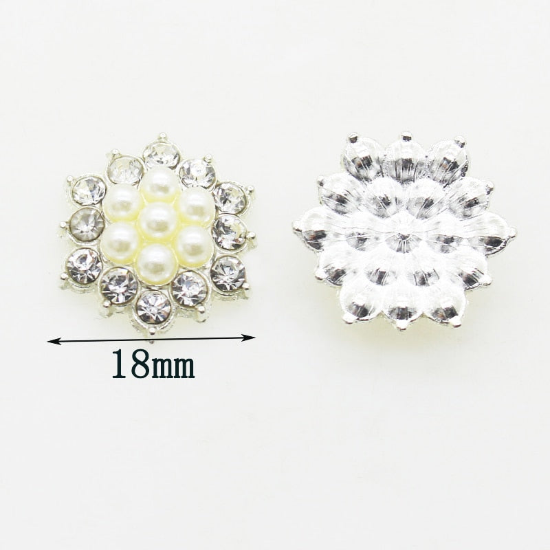 Best Selling Shiny Alloy10pcs/ set Rhinestone Pearl Jewelry Decorations Holiday Handmade Creative Products Accessories Wholesale - KMTELL