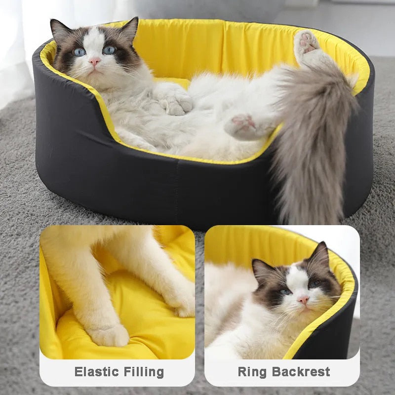 Very Soft Luxury Dog Bed Kennel Cat House Pet Cozy Cushion Pet Basket Puppy For Sofa Lounger Small Medium Dogs Beds Pillow Mat - kmtell.com