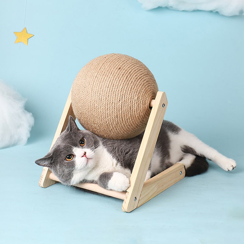 Cat Scratching Ball Toy Kitten Sisal Rope Ball Board Grinding Paws Toys Cats Scratcher Wear-resistant Pet Furniture supplies - KMTELL