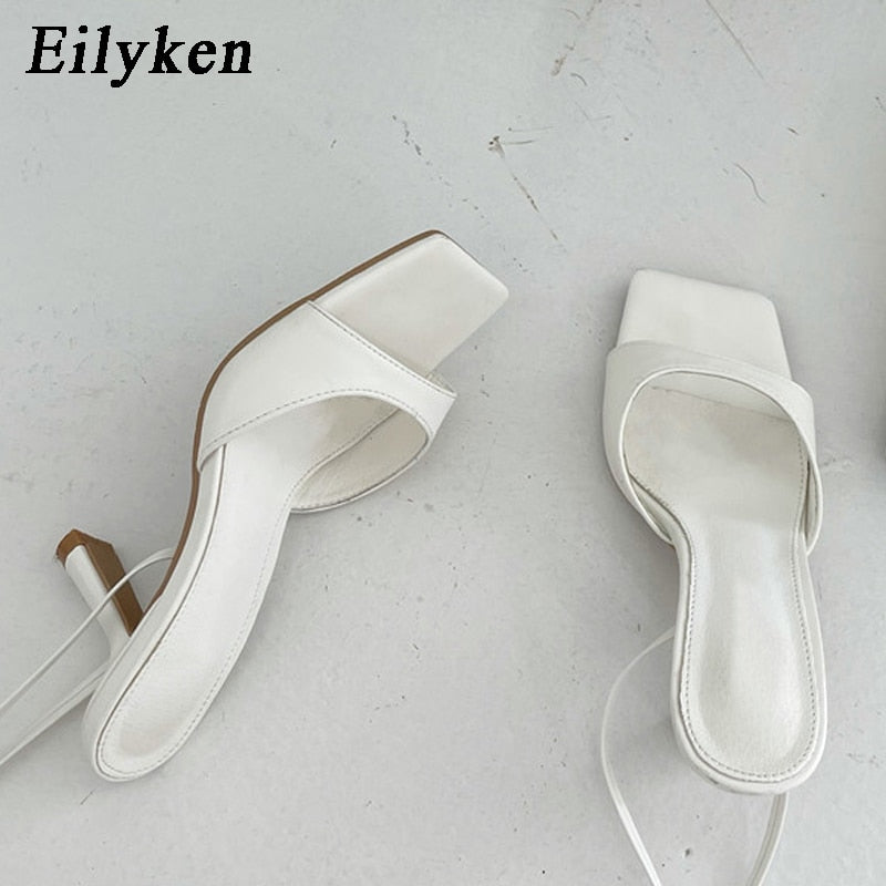 Eilyken Brand Rome Women Sandal Fashion Peep Toe Ankle Strap Thin Low Heel Slippers Ladies Elegant Slides Shoes - kmtell.com